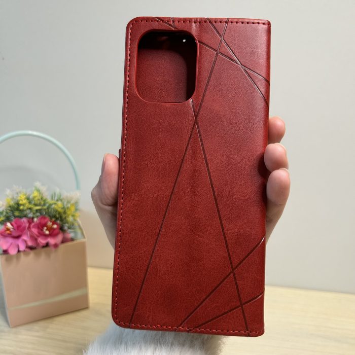 Чохол для xiaomi redmi 12 книжка підставка з візитницею і хлястиком Business Leather синій - Зображення 5