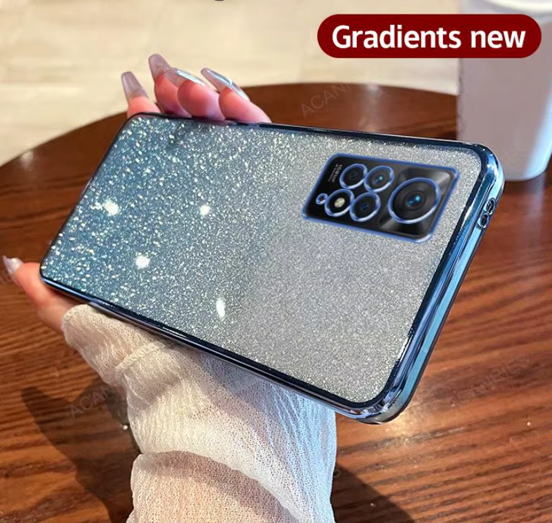 Чохол для xiaomi redmi Note 11 pro жіночий силіконовий блискучий (блакитний)
