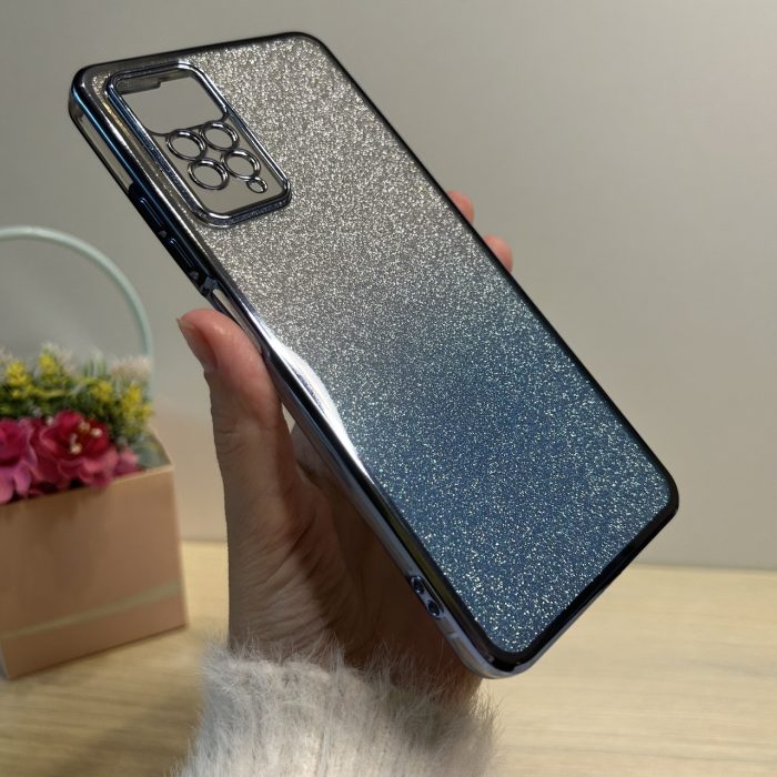 Чохол для xiaomi redmi Note 12 pro 4g жіночий силіконовий блискучий (блакитний) - Зображення 3