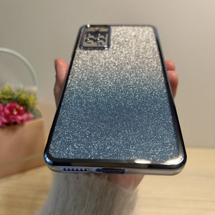 Чохол для xiaomi redmi Note 11 pro жіночий силіконовий блискучий (блакитний) - Зображення 5