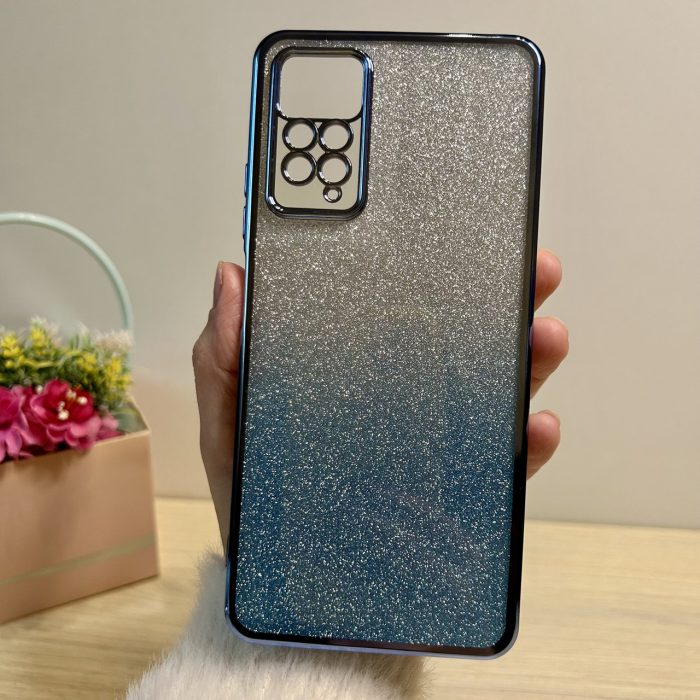 Чохол для xiaomi redmi Note 12 pro 4g жіночий силіконовий блискучий (блакитний) - Зображення 2