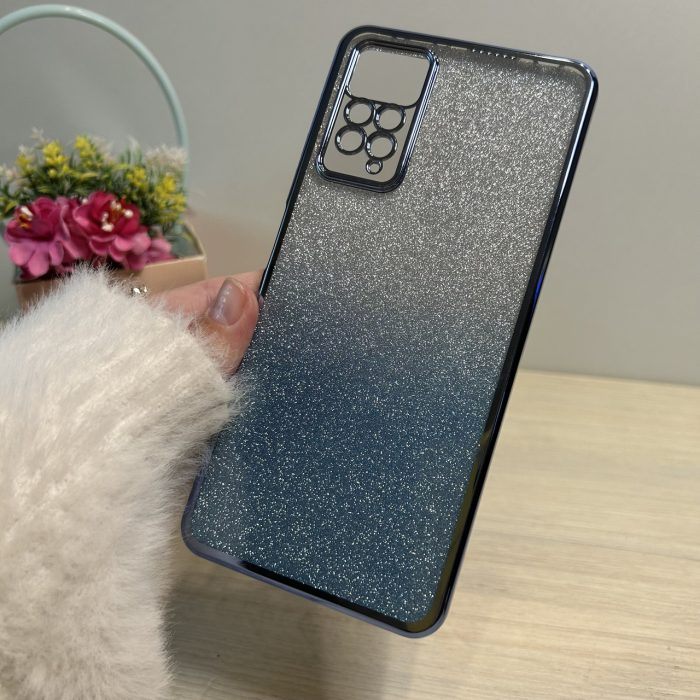 Чохол для xiaomi redmi Note 12 pro 4g жіночий силіконовий блискучий (блакитний) - Зображення 4