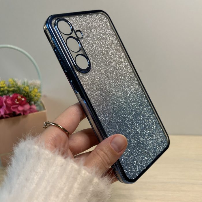Чохол на samsung a24 силіконова жіноча накладка блискучий градієнт блакитний - Зображення 4