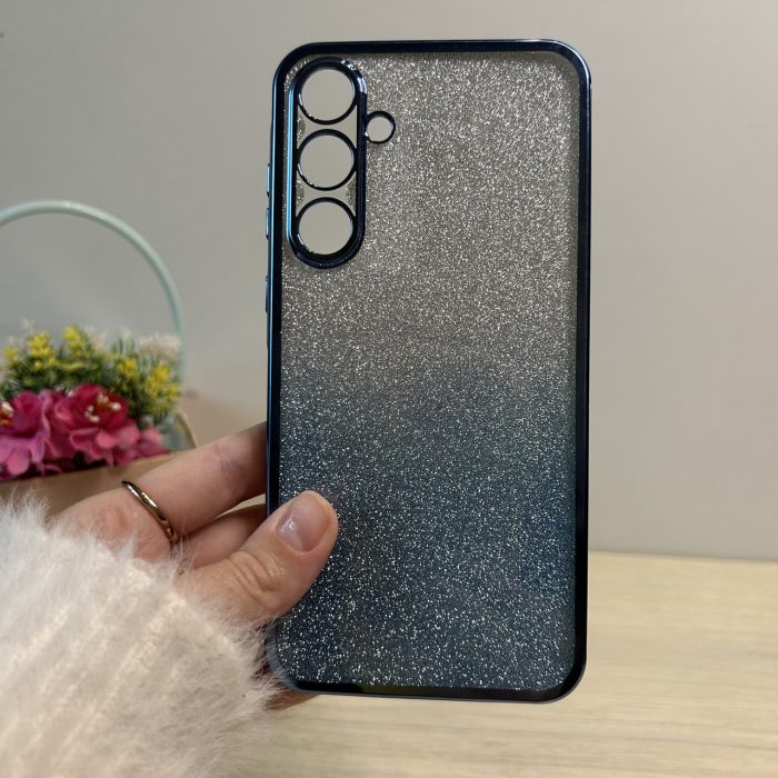 Чохол на samsung a24 силіконова жіноча накладка блискучий градієнт блакитний - Зображення 7