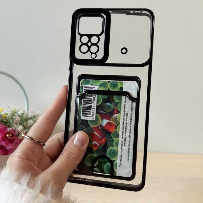 Чохол для xiaomi redmi Note 12 pro 4g силіконовий із золотистою рамкою та кишенею під картки - Зображення 8