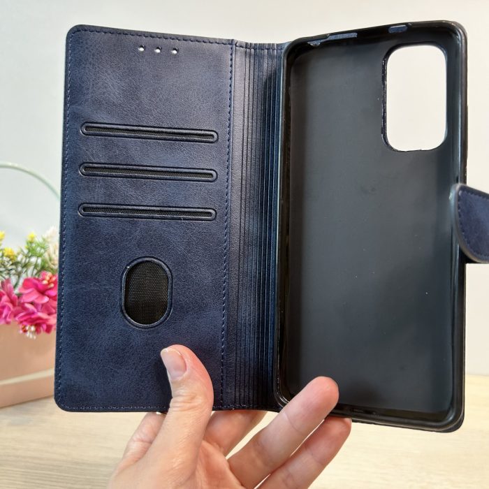 Чохол для xiaomi redmi Note 11 4g / Note 11s книжка підставка з візитницею Business Leather Clasp синій - Зображення 3