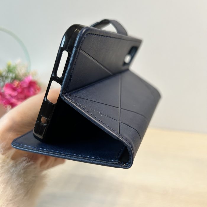 Чохол для xiaomi redmi Note 11 4g / Note 11s книжка підставка з візитницею Business Leather Clasp синій - Зображення 4