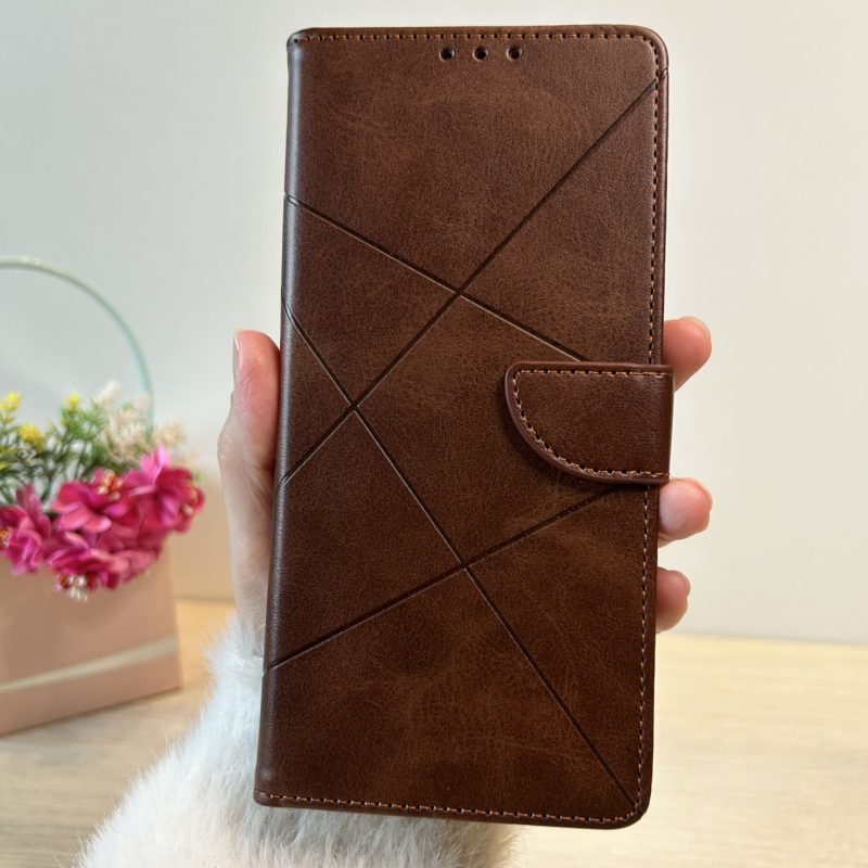 Чохол для xiaomi redmi Note 11 4g / Note 11s книжка підставка з візитницею Business Leather Clasp коричневий