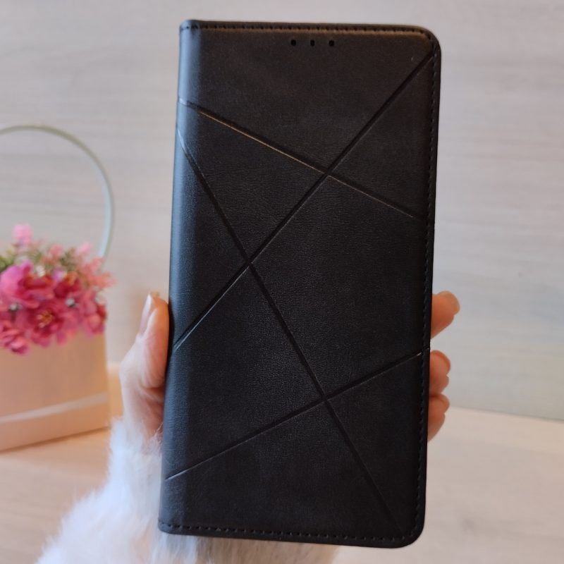 Чохол для Xiaomi redmi Note 14 4g книжка підставка з магнітом і кишенями для карток (чорний)