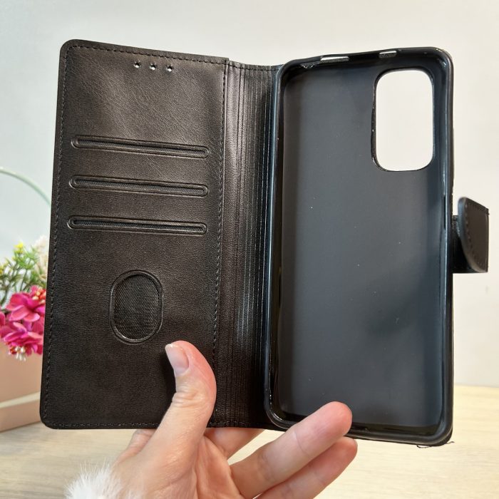Чохол для Xiaomi redmi 10 книжка підставка з хлястиком і візитницею Lux Leather чорний - Зображення 4