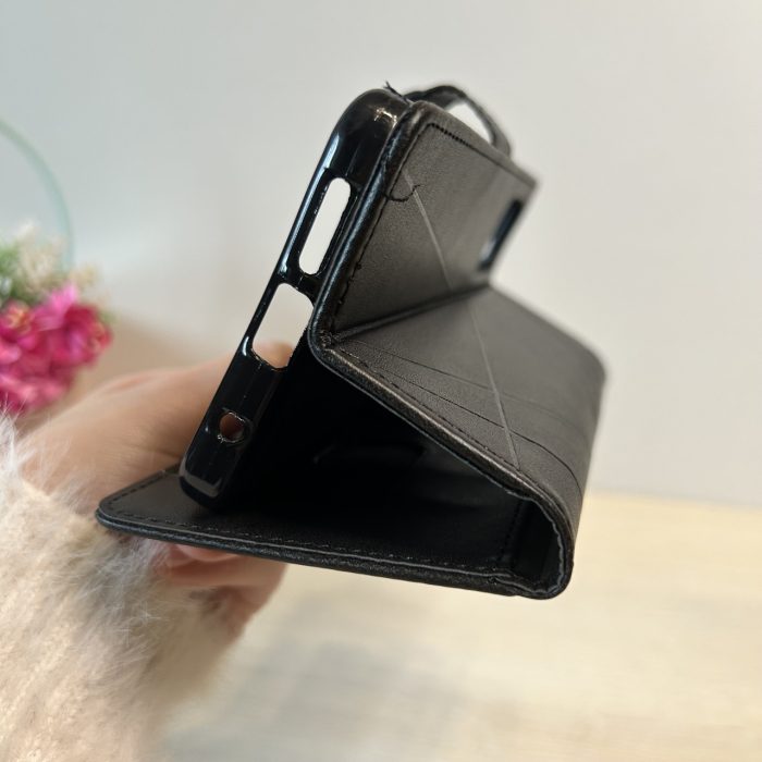Чохол для Xiaomi redmi 10 книжка підставка з хлястиком і візитницею Lux Leather чорний - Зображення 5