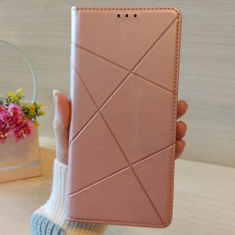 Чохол для xiaomi redmi 14c з книжка підставка з магнітом і візитницею Business Leather рожевий