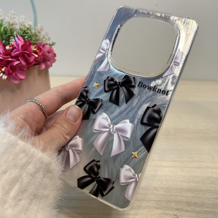 Чохол на xiaomi redmi Note 14 pro plus + 5g силіконова жіноча накладка блискучий з малюнком бантики - Зображення 4