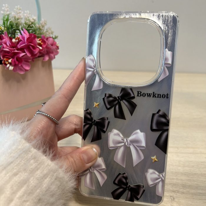 Чохол на xiaomi redmi Note 14 pro plus + 5g силіконова жіноча накладка блискучий з малюнком бантики - Зображення 5