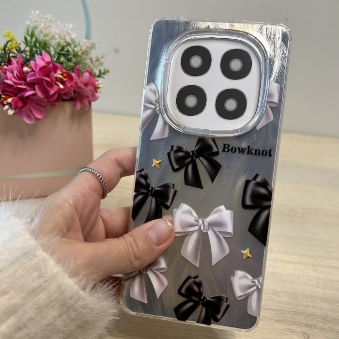 Чохол на xiaomi redmi Note 14 pro plus + 5g силіконова жіноча накладка блискучий з малюнком бантики - Зображення 3