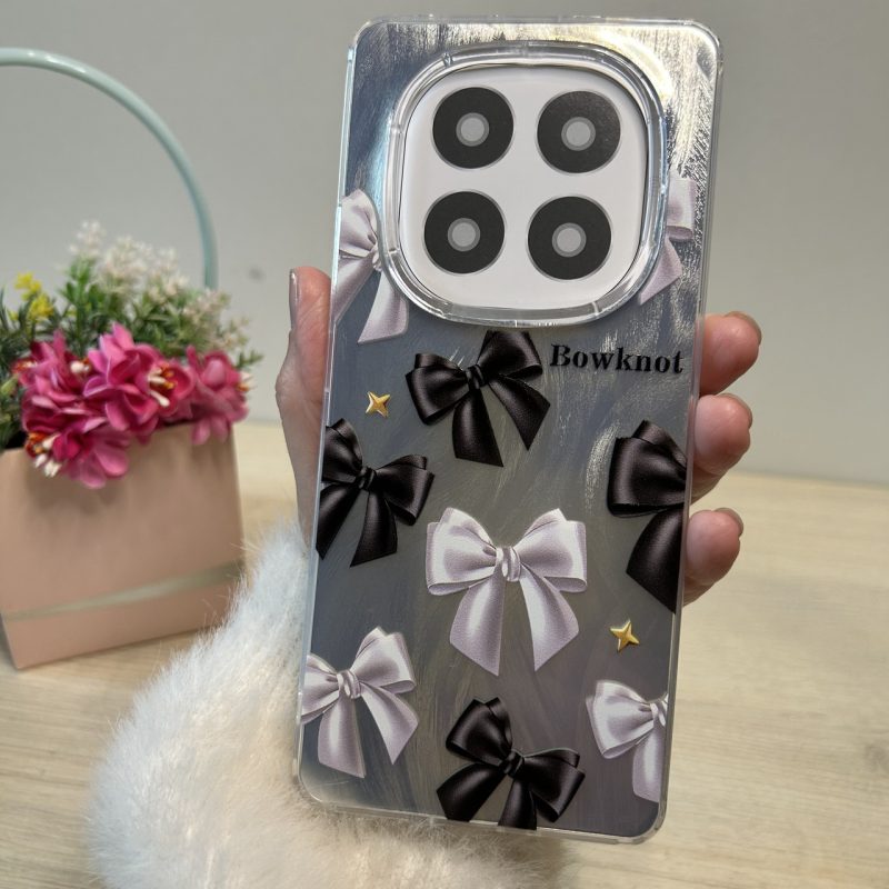 Чохол на xiaomi redmi Note 14 pro 4g силіконова жіноча накладка з малюнком бантики