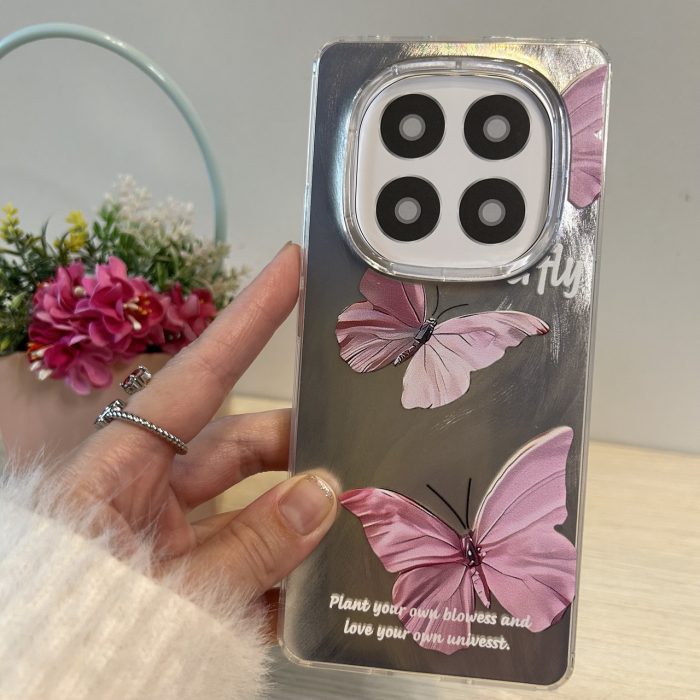 Чохол на xiaomi redmi Note 14 pro 4g силіконова жіноча накладка з малюнком метелика - Зображення 2