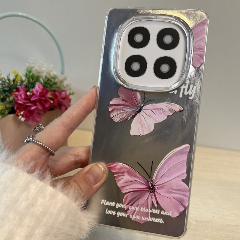 Чохол на xiaomi redmi Note 14 pro 4g силіконова жіноча накладка з малюнком метелика