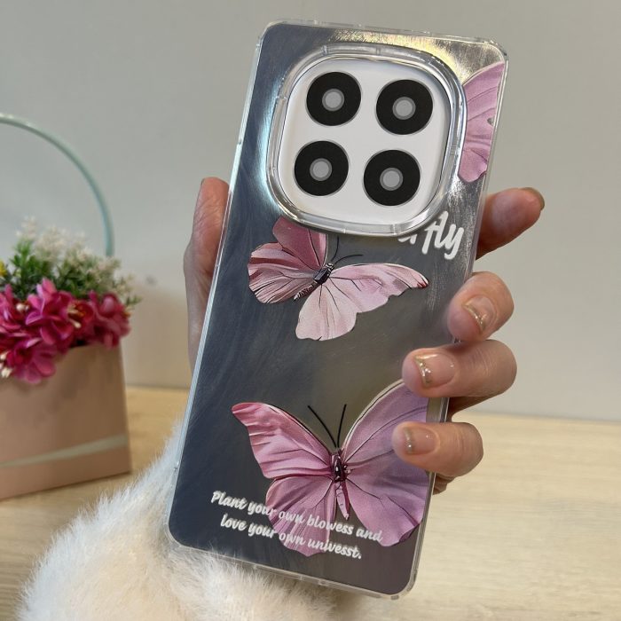 Чохол на xiaomi redmi Note 14 pro 4g силіконова жіноча накладка з малюнком метелика - Зображення 3