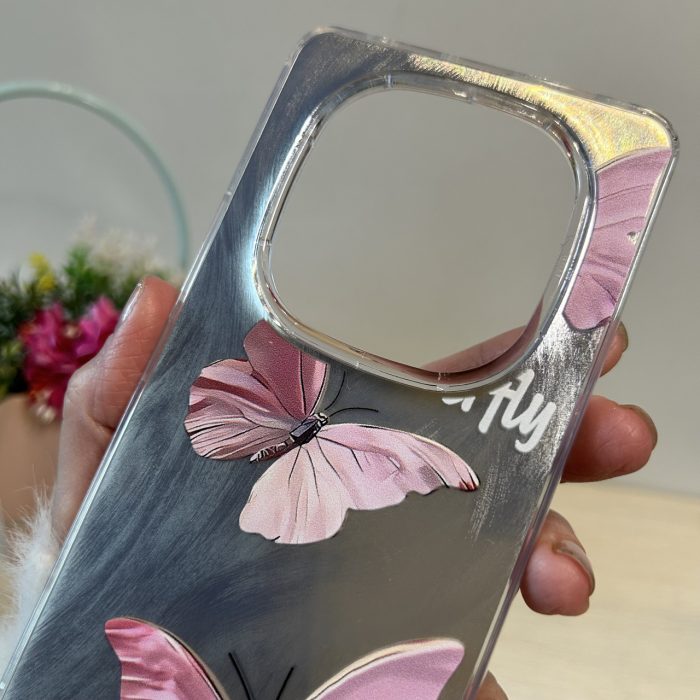 Чохол на xiaomi redmi Note 14 pro 4g силіконова жіноча накладка з малюнком метелика - Зображення 6