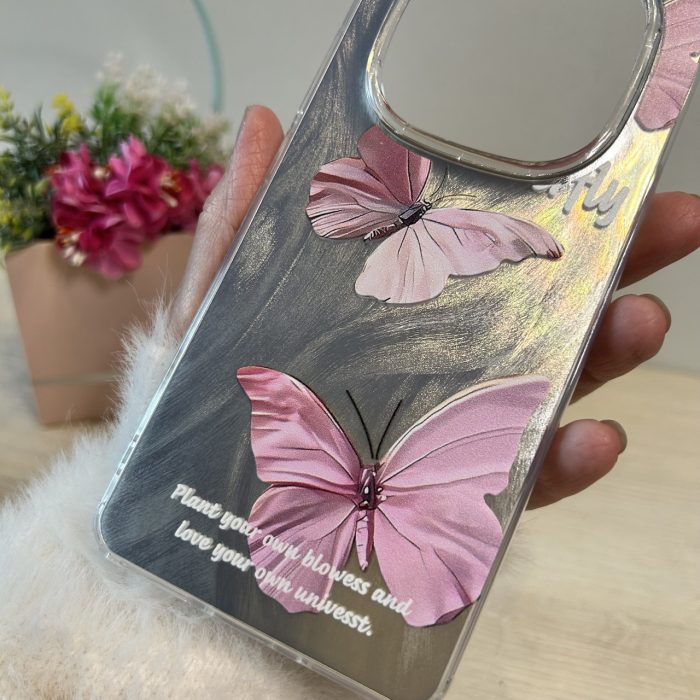 Чохол на xiaomi redmi Note 14 pro 4g силіконова жіноча накладка з малюнком метелика - Зображення 7