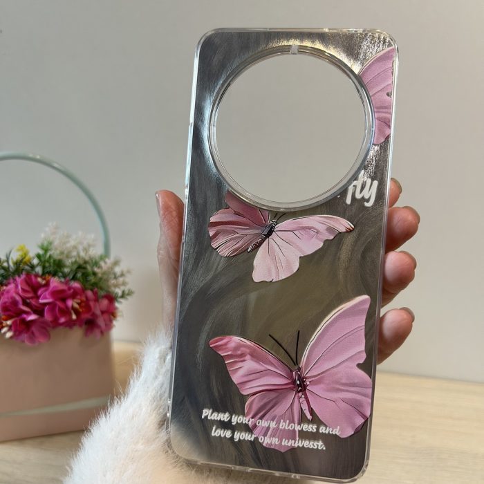 Чехол для xiaomi redmi 14c силиконовая женская накладка блестящая с рисунком бабочки - Зображення 2