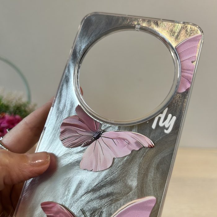 Чехол для xiaomi redmi 14c силиконовая женская накладка блестящая с рисунком бабочки - Зображення 8