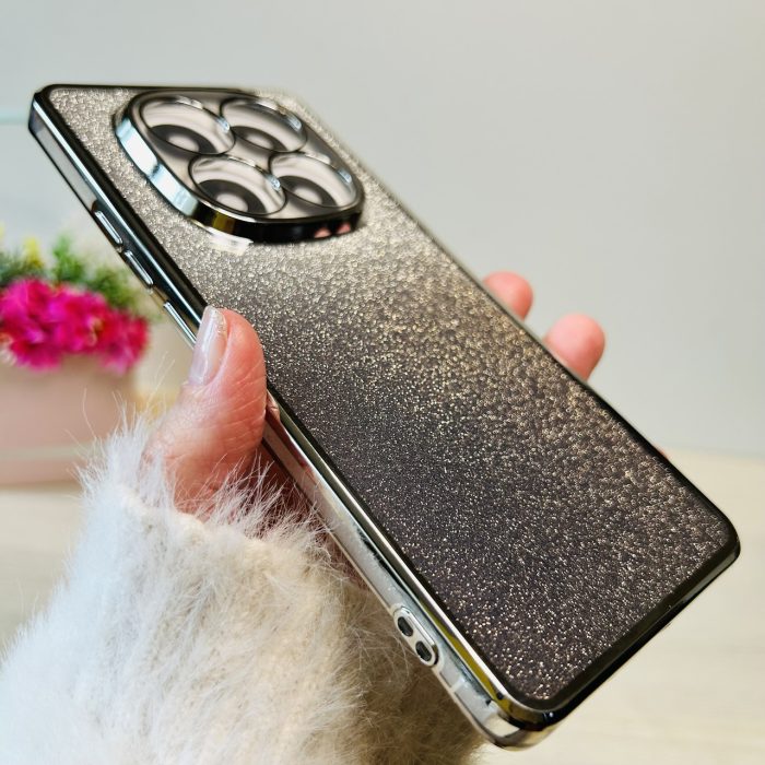 Чохол на xiaomi redmi Note 14 pro 5g силіконова жіноча накладка блискучий градієнт сріблястий - Зображення 9