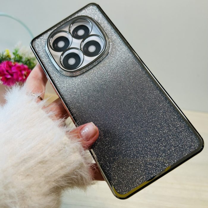 Чохол на xiaomi redmi Note 14 pro 5g силіконова жіноча накладка блискучий градієнт сріблястий - Зображення 8
