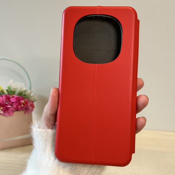 Чохол на xiaomi redmi Note 14 pro 4g книжка підставка на магніті та візитницею Premium (бордо) - Зображення 8