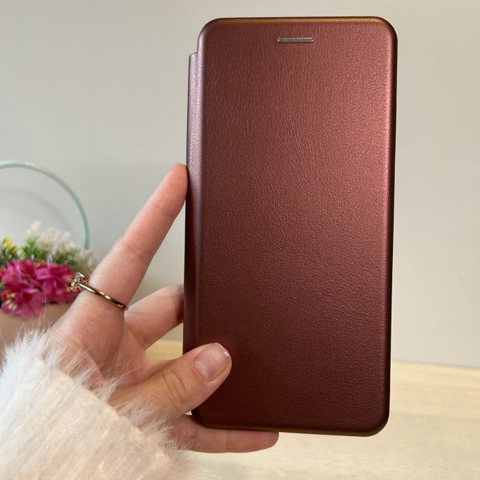 Чохол на xiaomi redmi Note 14 pro 4g книжка підставка на магніті та візитницею Premium (бордо) - Зображення 2
