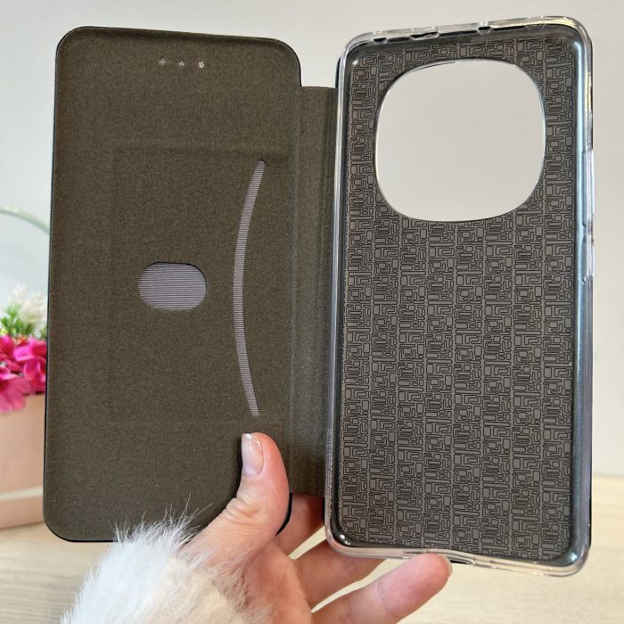 Чохол на xiaomi redmi Note 14 pro plus + 5g книжка підставка на магніті та візитницею Premium (бордо) - Зображення 4