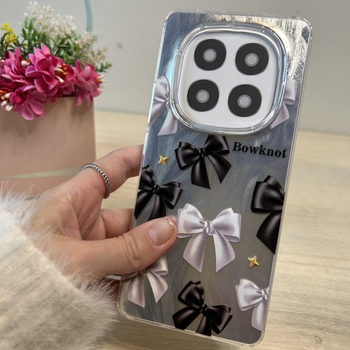 Чохол на xiaomi redmi Note 14 pro 5g силіконова жіноча накладка з малюнком бантики