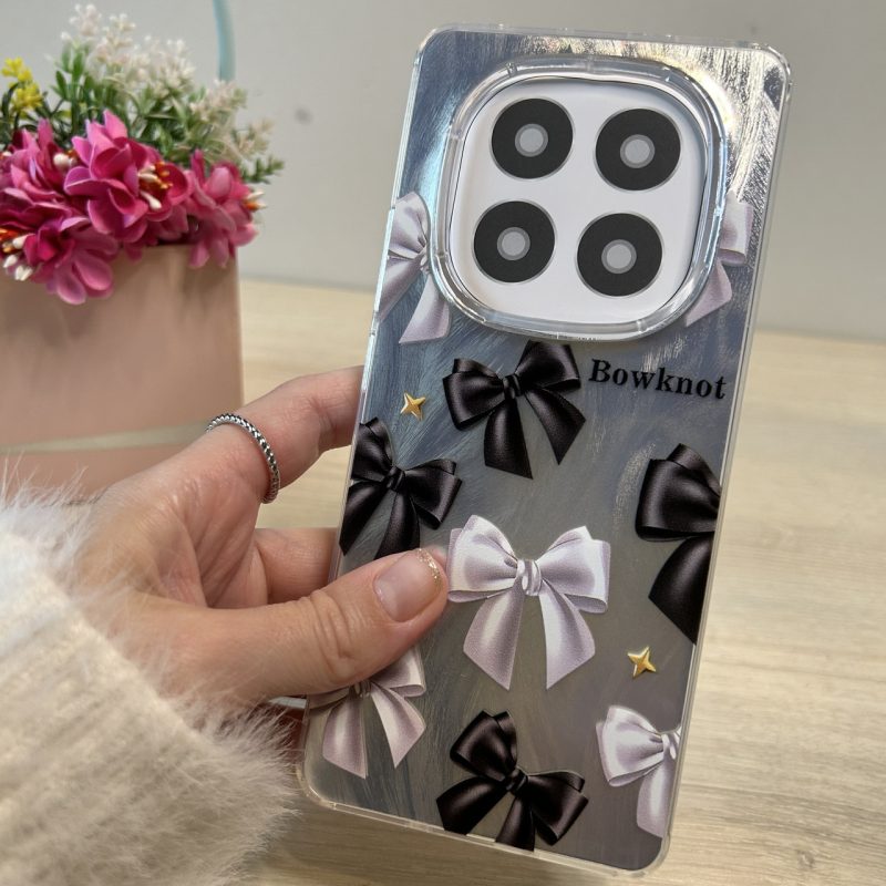 Чохол на xiaomi redmi Note 14 pro 5g силіконова жіноча накладка з малюнком бантики