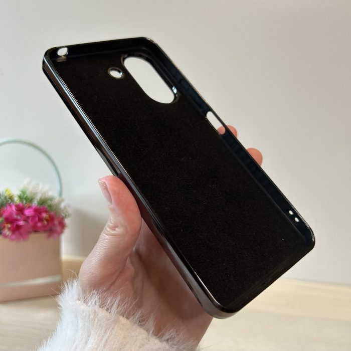 Чехол на xiaomi redmi 13c силиконовая женская накладка блестящая с микрофиброй Diamond shine черный - Зображення 7