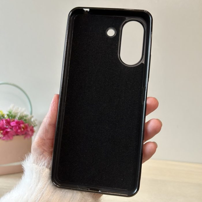 Чехол на xiaomi redmi 13c силиконовая женская накладка блестящая с микрофиброй Diamond shine черный - Зображення 6