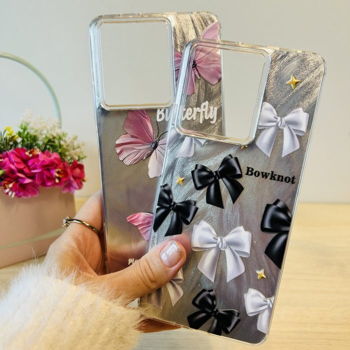 Чохол на xiaomi redmi Note 13 4g силіконова жіноча накладка блискуча з малюнком бантики - Зображення 4