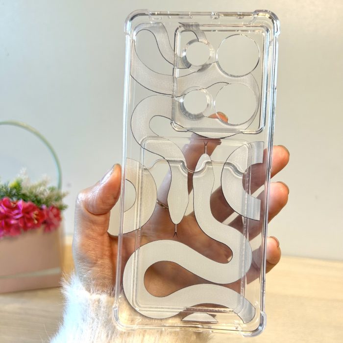 Чохол для xiaomi redmi Note 13 4g жіночий силіконовий з кишенею під картки та малюнком (змія) - Зображення 8