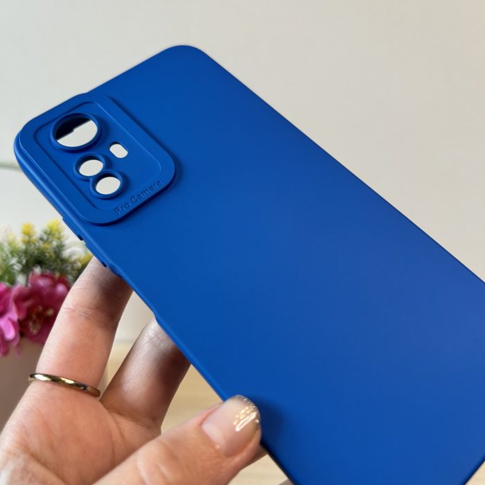 Набір чохол + скло для Xiaomi redmi Note 12s силіконовий однотонний з мікрофіброю синій - Зображення 5