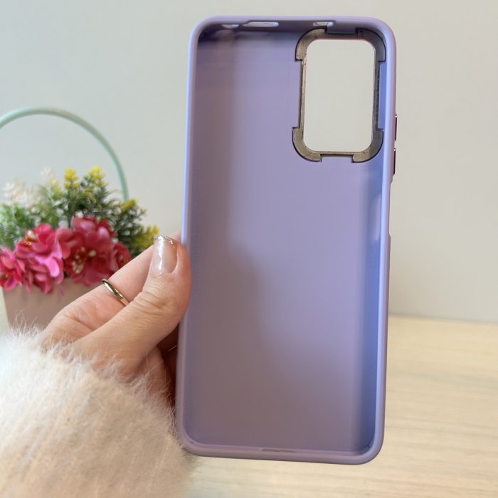 Набір чохол + скло для Xiaomi redmi Note 12s силіконовий однотонний матовий Metal Frame фіолетовий - Зображення 7