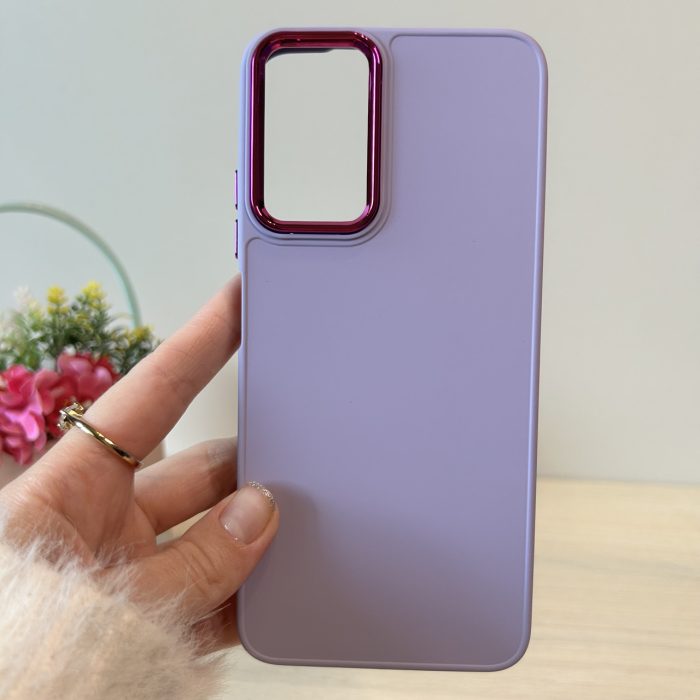 Набір чохол + скло для Xiaomi redmi Note 12s силіконовий однотонний матовий Metal Frame фіолетовий - Зображення 2