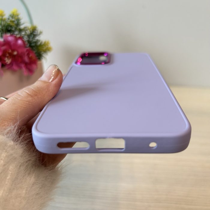 Набір чохол + скло для Xiaomi redmi Note 12s силіконовий однотонний матовий Metal Frame фіолетовий - Зображення 6