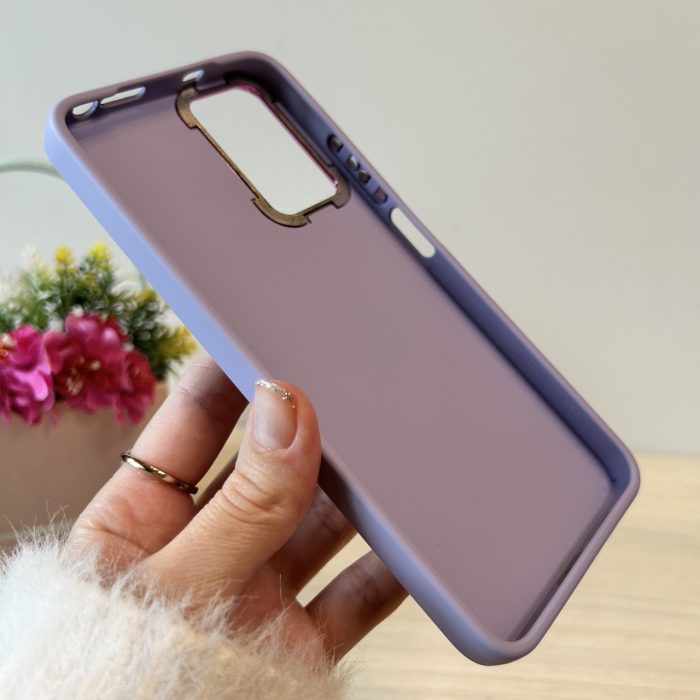 Набір чохол + скло для Xiaomi redmi Note 12s силіконовий однотонний матовий Metal Frame фіолетовий - Зображення 8