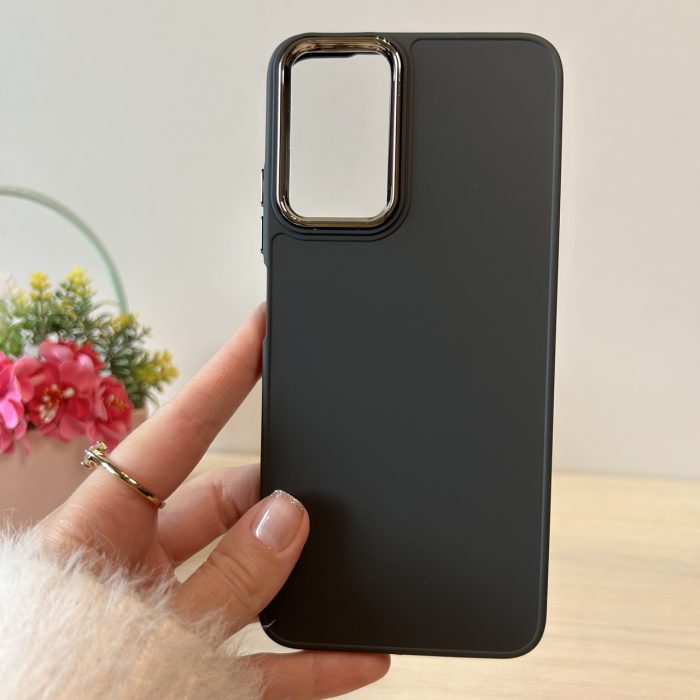 Набір чохол + скло для xiaomi redmi Note 11 / Note 11s силіконовий однотонний матовий Metal Frame (сірий) - Зображення 2