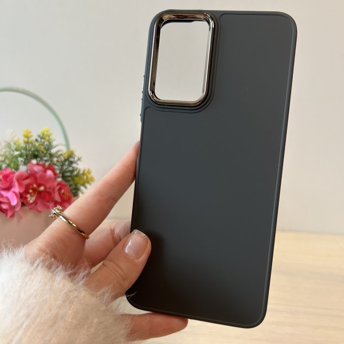 Набір чохол + скло для xiaomi redmi Note 11 / Note 11s силіконовий однотонний матовий Metal Frame (сірий) - Зображення 3