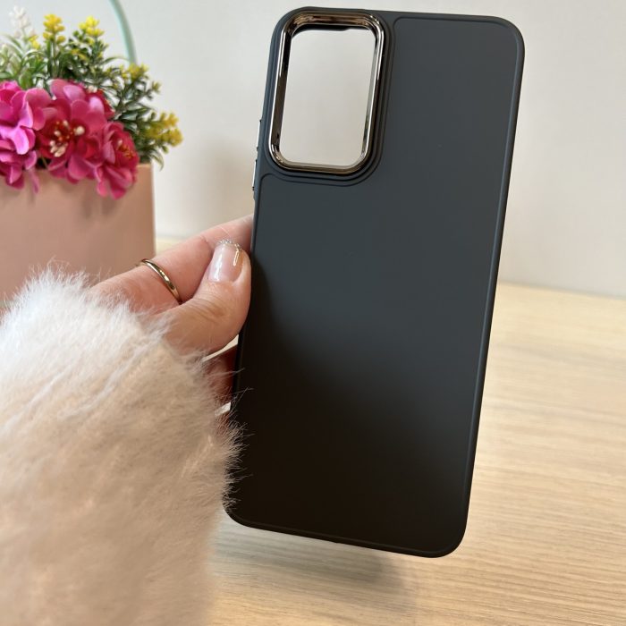 Набір чохол + скло для xiaomi redmi Note 11 / Note 11s силіконовий однотонний матовий Metal Frame (сірий) - Зображення 4
