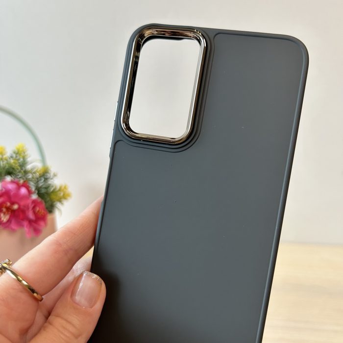 Набір чохол + скло для xiaomi redmi Note 11 / Note 11s силіконовий однотонний матовий Metal Frame (сірий) - Зображення 6