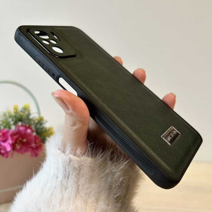 Набір чохол + скло для xiaomi redmi Note 10 4g / Note 10s силіконовий шкіряний чохол Mustang (зелений) - Зображення 5