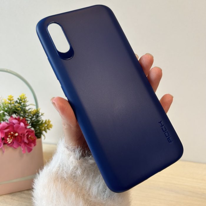 Набір чохол + скло на Xiaomi redmi 9a силіконовий однотонний синій - Зображення 4