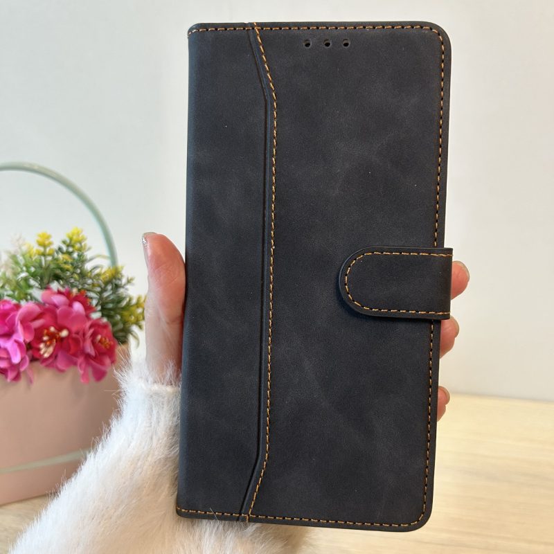 Чохол для xiaomi redmi Note 11 pro книжка підставка з хлястиком і візитницею чорний